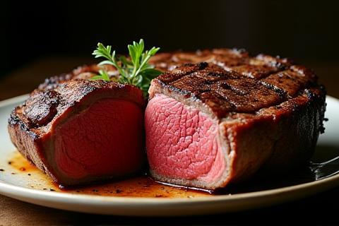 Platter of grilled Bistecca alla Fiorentina.