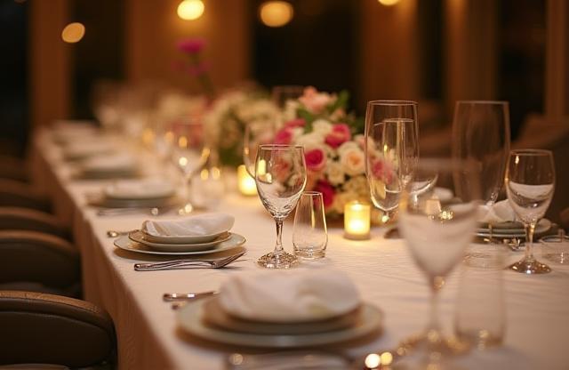 Elegant table setting for a private event.